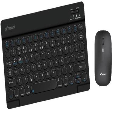 Imagem de Kit Teclado e Mouse Bluetooth 5.2 Utra Fino Compatível Com Pc Android Preto 