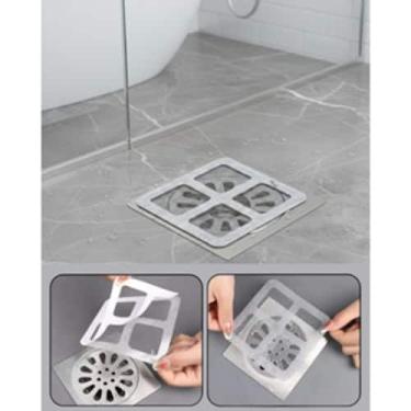 Imagem de Tela Adesiva Protetora Para Ralo 10x10cm 10 Unidades Plástico Resisten