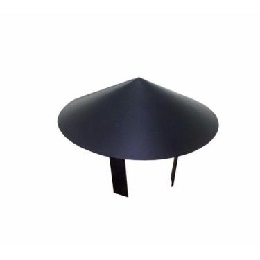 Imagem de Chapéu chinês preto para dutos de 115 mm de diâmetro para topo de cham