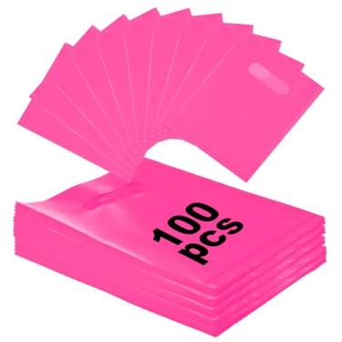 Imagem de ANZNKU pequenos sacos de presente de plástico (rosa)