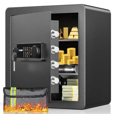 Imagem de Locksworth Cofre de 2,0 metros cúbicos, cofre de segurança eletrônico antirroubo com bolsa à prova d'água à prova de fogo para documentos de objetos de valor, caixa de segurança digital para hotel de