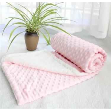 Imagem de Manta para inverno de bebê bem quente dupla plush e sherpa carneiro me