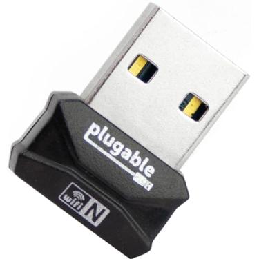 Imagem de Plugable Adaptador de rede USB 2.0 sem fio N 802.11n 150 Mbps Nano WiFi (chipset Realtek RTL8188EUS) Plug and Play sem driver para Windows