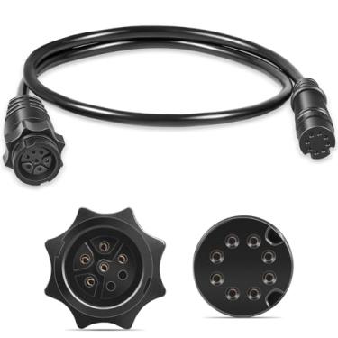 Imagem de 000-14068-001 Cabo adaptador transdutor de 7 pinos para Fishfinder e Chartplotter serve para Lowrance Hook²/Reveal & Cruise