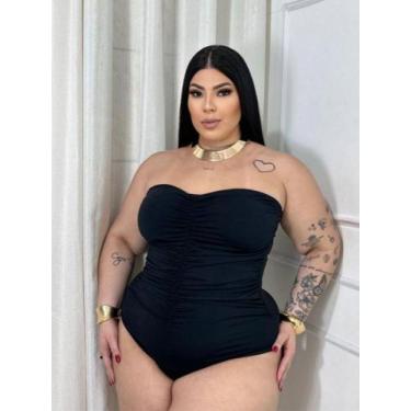 Imagem de Body sem alça Drapeado Plus Size  Modela e Valoriza do 44 ao 50  Sexy 