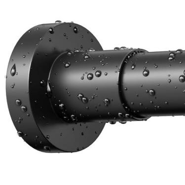 Imagem de Vareta de cortina de chuveiro YNL em aço inoxidável preto 80-200cm