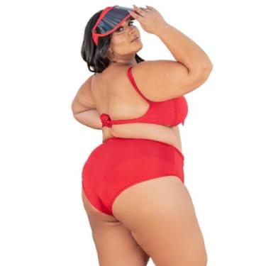 Imagem de Biquini Plus Size 2 em 1 Top Plus Calcinha Cintura Alta Nova Coleção -