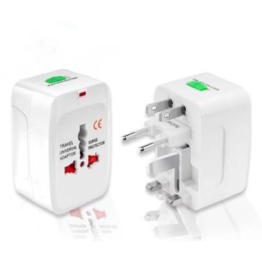 Imagem de Adaptador de Tomada Universal Internacional– Compatível com mais de 160 Países e Voltagens, com Proteção - EU, ASIA, EUA, JAP, ETC.