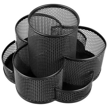 Imagem de Porta Lápis Giratório 7 Divisórias Em Metal Top Rio - Flor