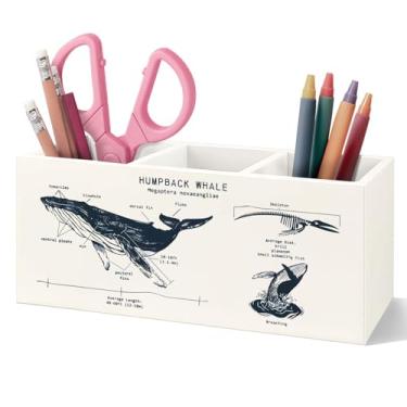 Imagem de VIITlUE 752 Porta-lápis de madeira, organizador de decoração de mesa