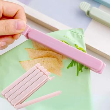 Imagem de 5 peças de clipes de chips, clipes de saco, conjuntos de clipes de alimentos, clipes de pão de lanche para sacos, pacotes de alimentos de plástico, clipes de vedação, cozinha e casa, tamanho pequeno