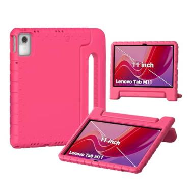 Imagem de Bolete Capa infantil para tablet Lenovo Tab M11 de 11 polegadas (modelo: TB-330FU/TB-330XU) lançado em 2024/Lenovo Xiaoxin Pad 2024 11 polegadas (TB-331FC), vermelho rosa