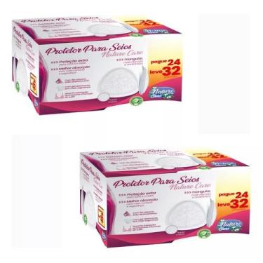 Imagem de Kit Absorvente Para Seios Nature Care 2 Caixas 64 Unidades macio e sua