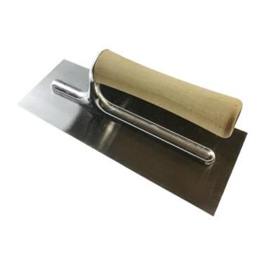 Imagem de Baoblaze Desempenadeira de aço inoxidável, ferramenta manual prática para construção, desempenadeira plana para acabamento de cimento e azulejos.