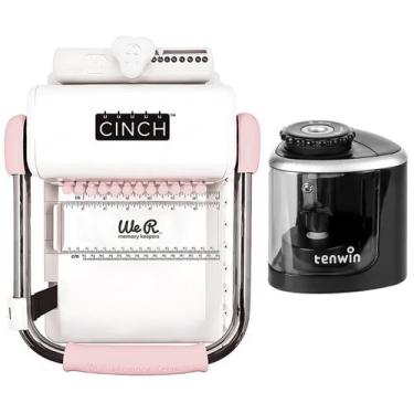 Imagem de Encadernadora The Cinch Furo Quadrado + Apontador Elétrico Preto - WE 