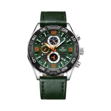 Imagem de Relógio De Pulso Masculino À Prova d'Água Com Luz Quartz NAVIFORCE Com