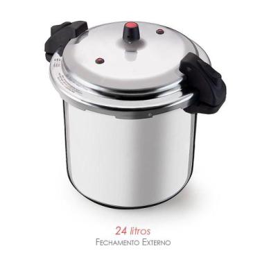 Imagem de Panela De Pressão Com Fechamento Externo 24 L - Aluminio Nacional