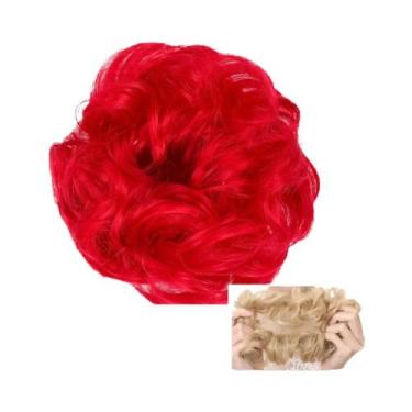 Imagem de Coque De Cabelo Sintético Cacheado Natural Para Mulheres, Extensões De