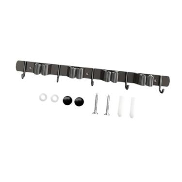 Imagem de Baoblaze Suporte de parede para vassouras e esfregões, organizador de ferramentas de jardim fácil de usar e antiderrapante, ideal para banheiro, casa, 4 Suportes, 5