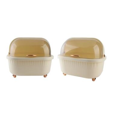 Imagem de Phefop Caixa de Secagem de Pratos, Escorredor de Pratos de Plástico Com Tampa, Design que Economiza Espaço para Acessórios de Cozinha (#15)