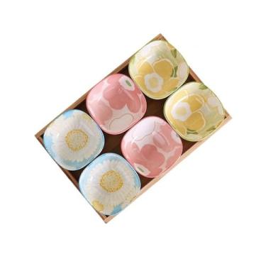 Imagem de prato de lanche Requintado e bonito prato de cerâmica para lanche, tigela molho doméstico, quadrado para mergulho, aperitivo restaurante tigela de sopa