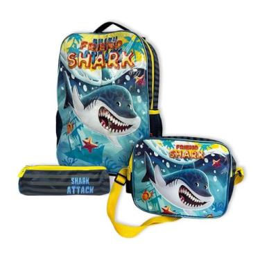 Imagem de Kit Mochila Infantil com Rodinhas, 3 Peças,com Lancheira Térmica e Estojo.