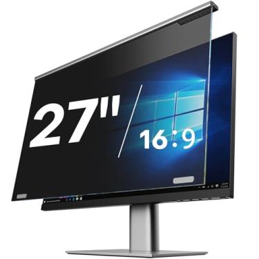 Imagem de OMOTON Tela de privacidade de computador para monitor de computador com proporção de 27 polegadas 16:9, proteção magnética para os olhos, filtro protetor antirreflexo de luz azul, película protetora