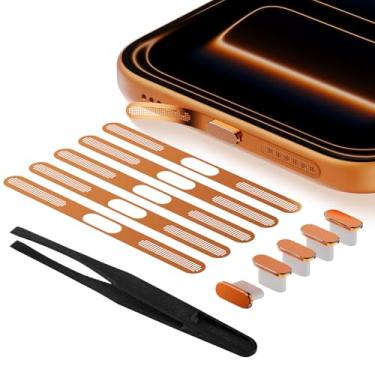 Imagem de Pacote com 5 plugues USB C para iPhone 17 Pro/17 Pro Max, capa de porta de carregamento USB tipo C, protetor à prova de poeira, com tela de alto-falante, acessórios para iPhone 17 Pro/17 Pro Max