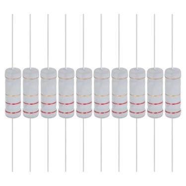 Imagem de YOKIVE 10 resistores de filme de óxido metálico de 2,2 Ohm 5 Watts, 5% de chumbo axial de resistor de tolerância | À prova de chamas para circuitos eletrônicos DIY, projetos de áudio e vídeo