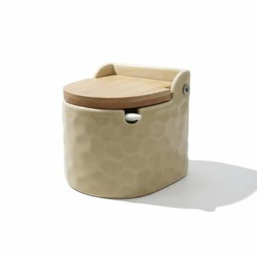 Imagem de Porta Condimentos Quadrado Cerâmica Stoneware Bambu Craft - Ricca Hous