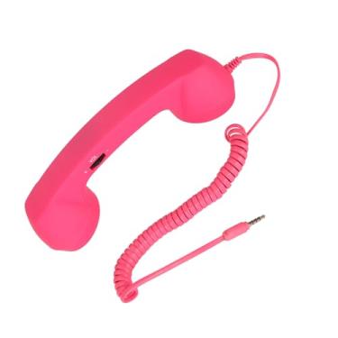 Imagem de Telefone retrô sem fio, aparelho USB à prova de radiação para telefones celulares, preto (rosa)