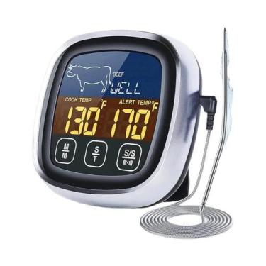 Imagem de Termômetro Digital De Carne Em Aço Inoxidável À Prova d'Água Para Cozi