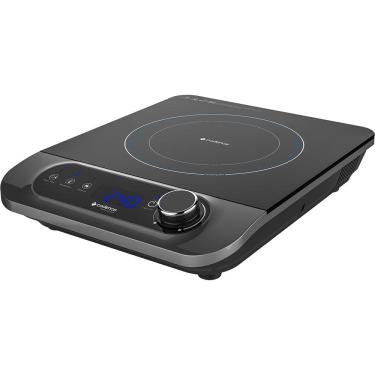 Imagem de Fogão Cooktop Indução Cadence Portátil Queimador 110V Preto 1 Boca Elétrico 8 Temperaturas Potência 1250W a 2000W