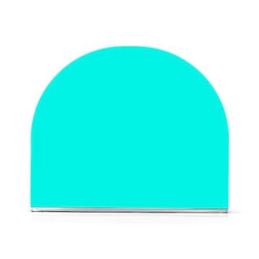 Imagem de Porta-guardanapos de acrílico azul turquesa, dispensador de bandeja de papel descartável em forma de U, suporte vertical de toalha de papel