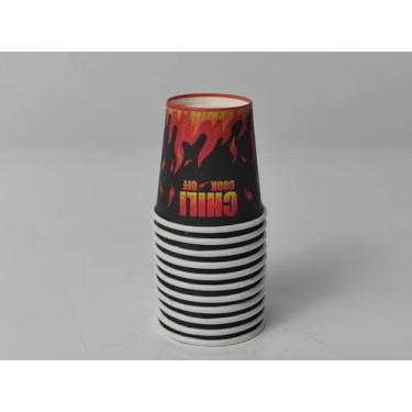 Imagem de Old Tjikko Conjunto de 300 peças de decorações Chili Cook Off, 150 peças de copos de 70.9 g Chili Cook Off e 150 peças de colheres de madeira, ideal para competições de culinária, artigos de festa