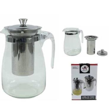 Imagem de Chaleira Chá Vidro Infusor 750ml,900ml ou 950ml Bule Chá