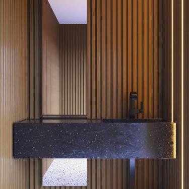 Imagem de Painel Ripado de Poliestireno 10cmX21mmX2,85m Wide Canis Marrom - Pix 