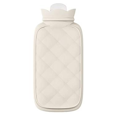 Imagem de Saco de Água Quente Ambientalmente Amigável Garrafa Silicone Aquecedor Mãos Fofo com Capa Tricô Protetor contra o Frio Alivio Dor Cólicas Menstruais