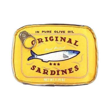 Imagem de Bolsa De Cosméticos Portátil E Fofa Em Forma De Lata De Sardinha Para 