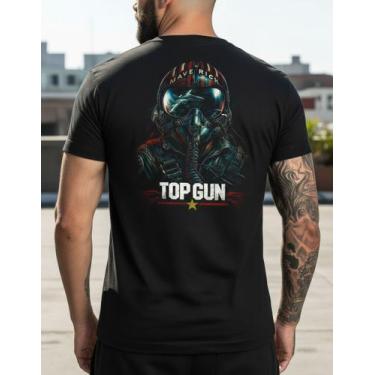 Imagem de Camiseta Estampada Em Dtf Filme Top Gun Maverick Clássico - Genérica, 