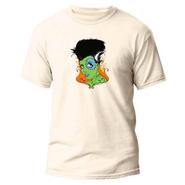 Imagem de  Camiseta Basica Algodão Premium Estampa Digital Zombie - Pavesi, Off 