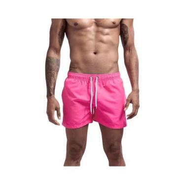 Imagem de Bermuda De Praia Masculina De Verão Com Forro De Malha, Roupa De Banho