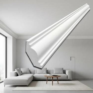 Imagem de Moldura Roda Teto em EPS Anti Chamas Com Acabamento Acetinado Premium 