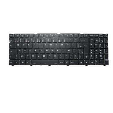 Imagem de Teclado para laptop sem retroiluminação para CLEVO NH57DB NH57DC NH57DD2 NH57DE NH57DP/ED/EH/EJ/EK/EPS/ER/HH/HJ/HK/HP, preto, com moldura, novo.