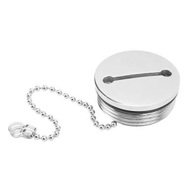 Imagem de Aoresac Tampa do Tanque de Gás do Barco, Tampa de Enchimento Convés Aço Inoxidável Com Corrente para Barcos, Iates, Caravanas, Trailers, Caminhões, Tratores e Tanques (38MM)