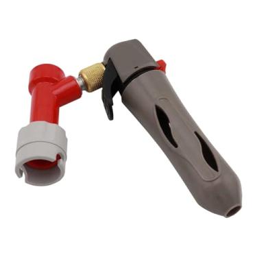 Imagem de Ｂｅｓｇａ Injetor de CO2 para recarga de barril de cerveja caseira, fácil de usar, para válvulas de refrigerante caseiras, Distribuidor Cinza Vermelho