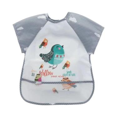 Imagem de Babador Unissex Para Bebês De 0 a 3 Anos, Estampa De Animais Em Desenh
