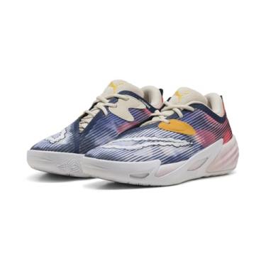Imagem de PUMA(プーマ) Tênis de basquete masculino, Azul persa/vermelho brilhante, 27.0 cm