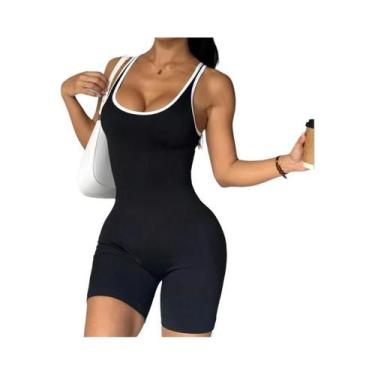 Imagem de Conjunto De Bodysuit De Yoga Feminino De Secagem Rápida Com Shorts De 