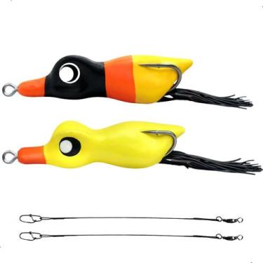 Imagem de Kit 2 Iscas Artificial Matadeira New Quack Frog Patinho Pato
